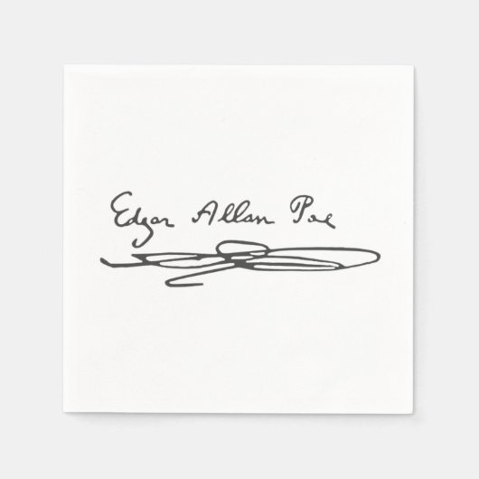 Edgar Allan Poe Signature Servetten (Voorkant)