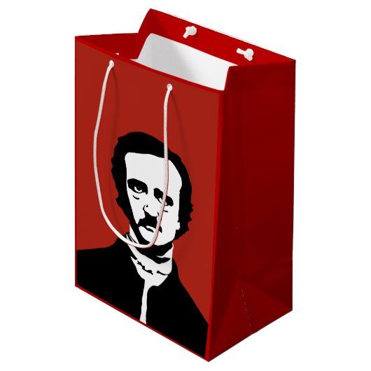 Edgar Allan Poe Silhouette Medium Cadeauzakje (Voorkant Gekanteld)