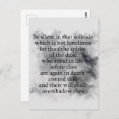 Edgar Allan Poe Spirits van het Dead Halloween ged Briefkaart (Voorkant / Achterkant)