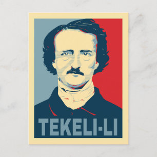 Edgar Allan Poe TEKELI-LI Hope Style Briefkaart