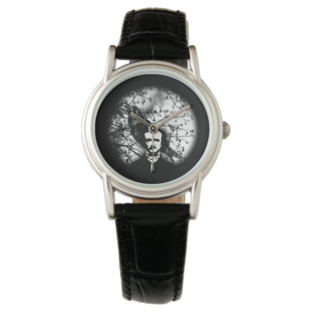 Edgar Allan Poe 'The Raven' Horloge (Voorkant)