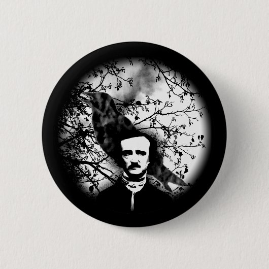 Edgar Allan Poe 'The Raven' Ronde Button 5,7 Cm (Voorkant)
