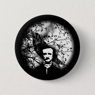 Edgar Allan Poe 'The Raven' Ronde Button 5,7 Cm