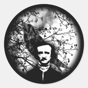 Edgar Allan Poe 'The Raven' Ronde Sticker
