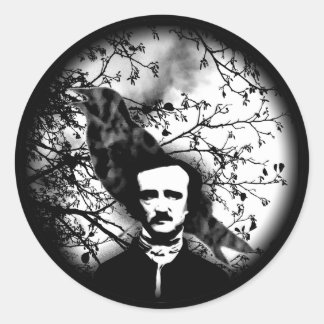 Edgar Allan Poe 'The Raven' Ronde Sticker