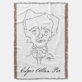 Edgar Allan Poe Throw Blanket Deken (Voorkant Verticaal)