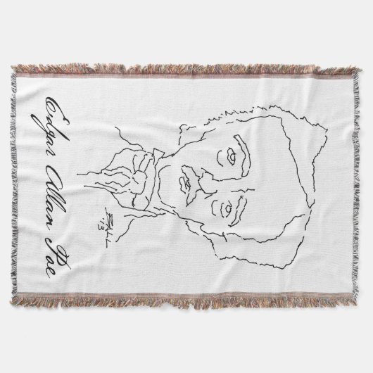 Edgar Allan Poe Throw Blanket Deken (Voorkant)