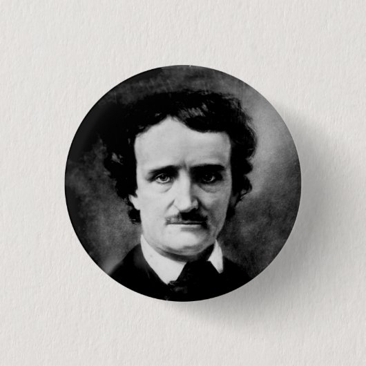 Edgar Allan Poe-toets Ronde Button 3,2 Cm (Voorkant)