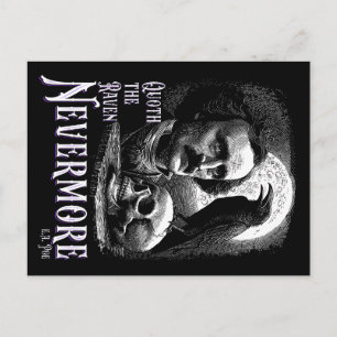 Edgar Allan Poe's Raaf Nooitmeer Briefkaart