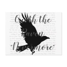 Edgar Allen Poe La Carte Postale Raven
