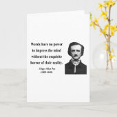 Edgar Allen Poe Quote 4b Kaart (Gele Bloem)