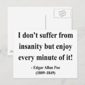 Edgar Allen Poe Quote 6a Briefkaart (Voorkant / Achterkant)