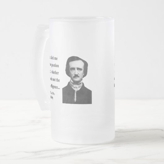 Edgar Allen Poe Quote 9b Matglas Bierpul (Voorkant links)