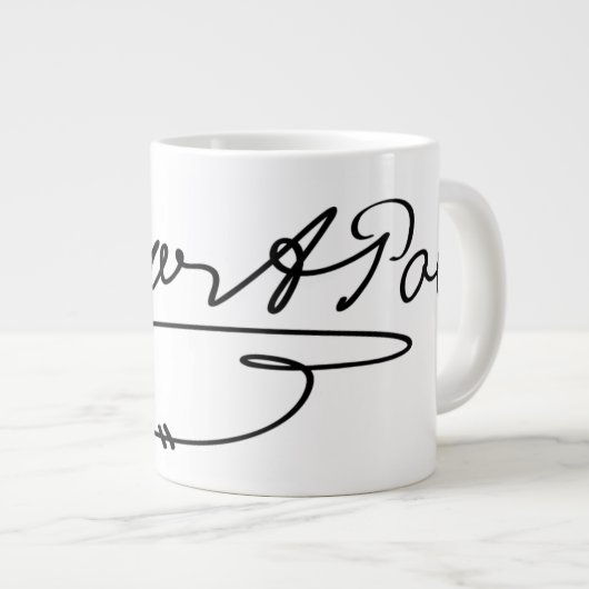 Edgar Allen Poe Signature Extra Grote Mok (Voorkant rechts)