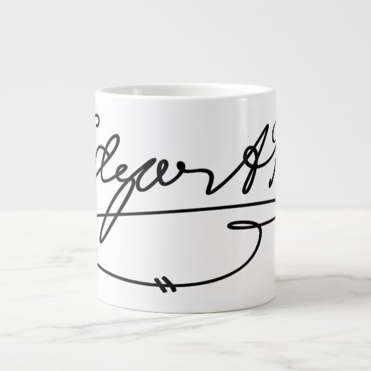 Edgar Allen Poe Signature Extra Grote Mok (Voorkant)