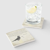 Edgar Allen Poe Stone Onderzetter (Zijkant)