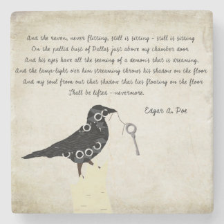 Edgar Allen Poe Stone Onderzetter