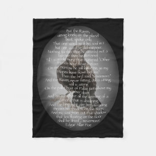 Edgar Allen Poe The Raven Halloween Poem Fleece Deken