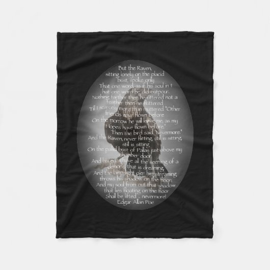 Edgar Allen Poe The Raven Poem Fleece Deken (Voorkant)