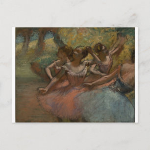 Edgar Degas - 4 Ballerinas op Dancer 1885-90 Briefkaart