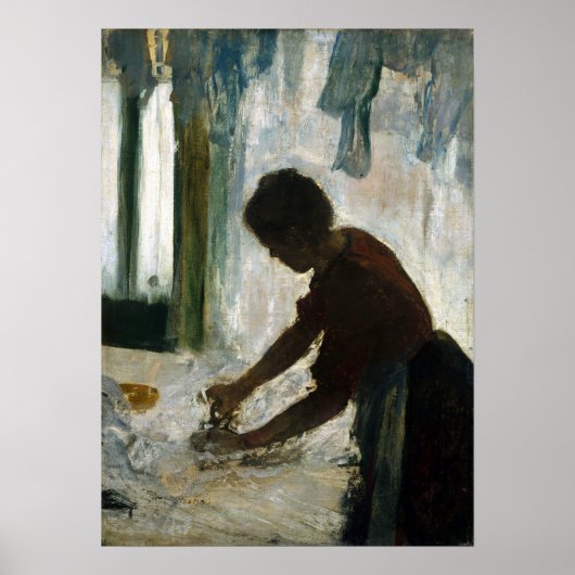 Edgar Degas a Woman Ironing Poster (Voorkant)