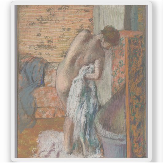 Edgar Degas - Après le bain (Vrouwenassistent) Sticker (Voorkant)