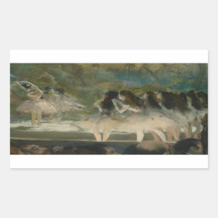 Edgar Degas - Ballet aan de Parijse opera Rechthoekige Sticker