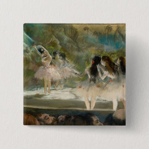 Edgar Degas - Ballet aan de Parijse opera Vierkante Button 5,1 Cm