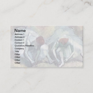 Edgar Degas - Ballet Dancers Tying Shoes Visitekaartje