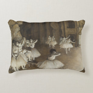 Edgar Degas - Ballet-repetitie over Stage Decoratief Kussen
