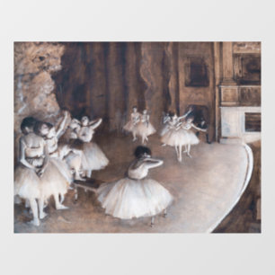 Edgar Degas - Ballet-repetitie over Stage Raamsticker