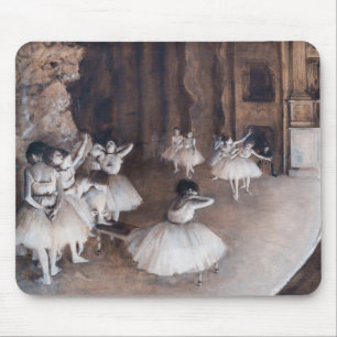 Edgar Degas - Balletherhaling op het podium Muismat