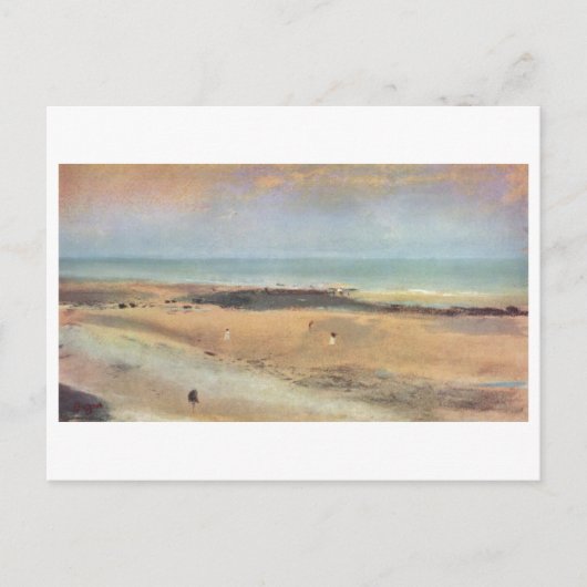Edgar Degas - Beach @ Low Tide 1869-70 pastel Briefkaart (Voorkant)