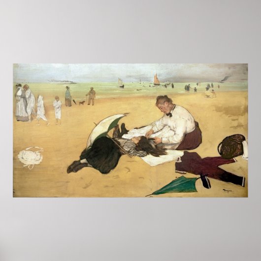 Edgar Degas | Beach scène Poster (Voorkant)