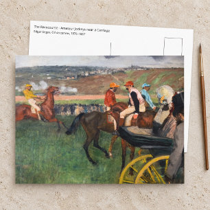 Edgar Degas - Bij de paardenrennen Briefkaart