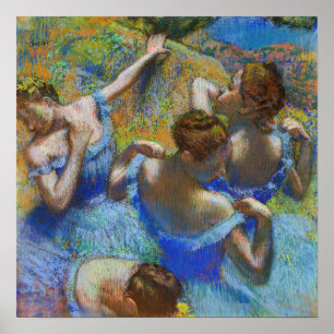 Edgar Degas - Blauwe Danseressen Poster
