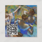 Edgar Degas - Blauwe Danseressen - QR Code Vierkante Visitekaartje (Voorkant)