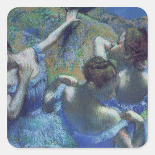 Edgar Degas Blauwe dansers, c.1899 Vierkante Sticker