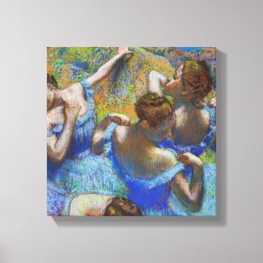 Edgar Degas - Blue Dancers Canvas Afdruk (Voorkant)