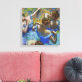 Edgar Degas - Blue Dancers Canvas Afdruk (Insitu (Woonkamer))