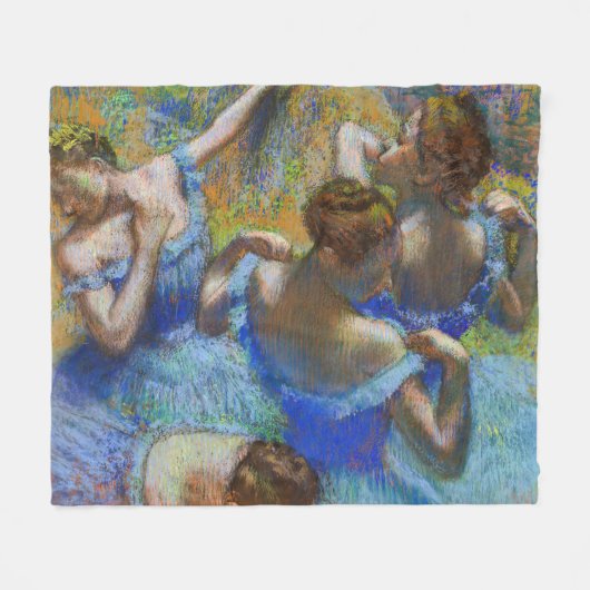 Edgar Degas - Blue Dancers Fleece Deken (Voorkant (Horizontaal))