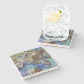 Edgar Degas - Blue Dancers Stenen Onderzetter (Zijkant)