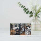 Edgar Degas - Cotton Kantoor New Orleans - QR-code Visitekaartje (Staand voorkant)
