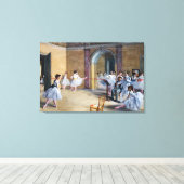 Edgar Degas - Dance Foyer, Opera rue Le Peletier Canvas Afdruk (Insitu (Houten vloer))