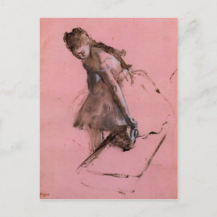 Edgar Degas - Dancer glijdt op haar schoen Briefkaart