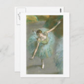 Edgar Degas | Dancer in Groen Briefkaart (Voorkant / Achterkant)