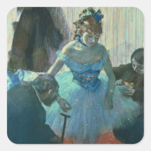 Edgar Degas Dancer in haar kleedkamer Vierkante Sticker