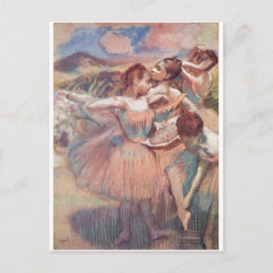 Edgar Degas - Dancer in Landschap 1897 Roze meisje Briefkaart