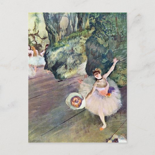 Edgar Degas - Dancer met bloemen (Th Briefkaart (Voorkant)