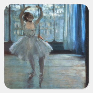 Edgar Degas   Dancer voor een raam Vierkante Sticker